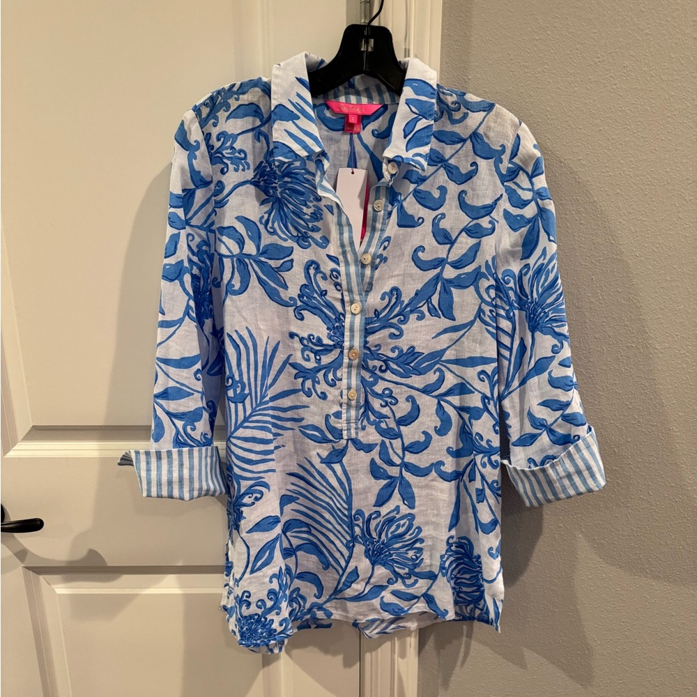 NWT Lilly Pulitzer Linen Top Sz Small